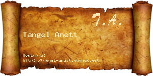 Tangel Anett névjegykártya